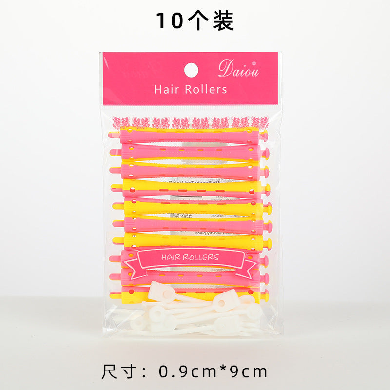 Cross-border hot-selling two-color ironing plastic ironing bar perm styling hair cutting tool with hair salon utensils curling iron wholesale