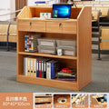 Double drawer with lock丨yunchuan oak color 80*40*105