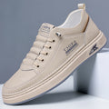 Men's leather sneakers - spring 2026 new collection: breathable, athletic, casual, trendy, and versatile white shoes for teens and young adults