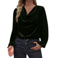 autumn/winter new arrivals: cross-border women's fashion - european & american style korean fleece turtleneck long sleeve top for women