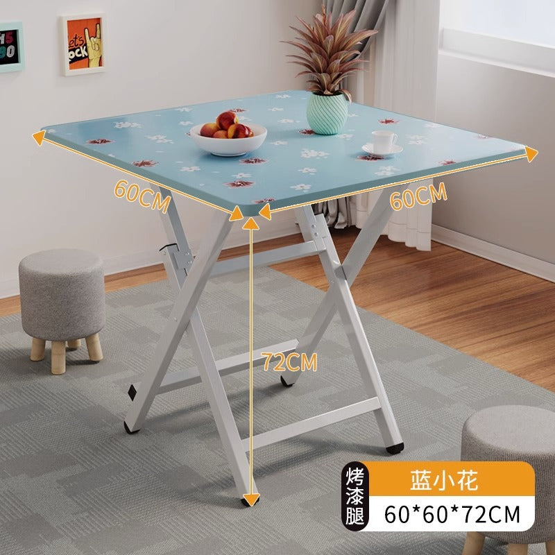 Foldable table dining table for home small table outdoor portable stall small apartment rental house simple dining square table