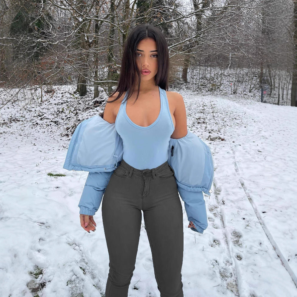 Temu independent station jeans for women cross-border sexy tight jeans european size ins style  hot style