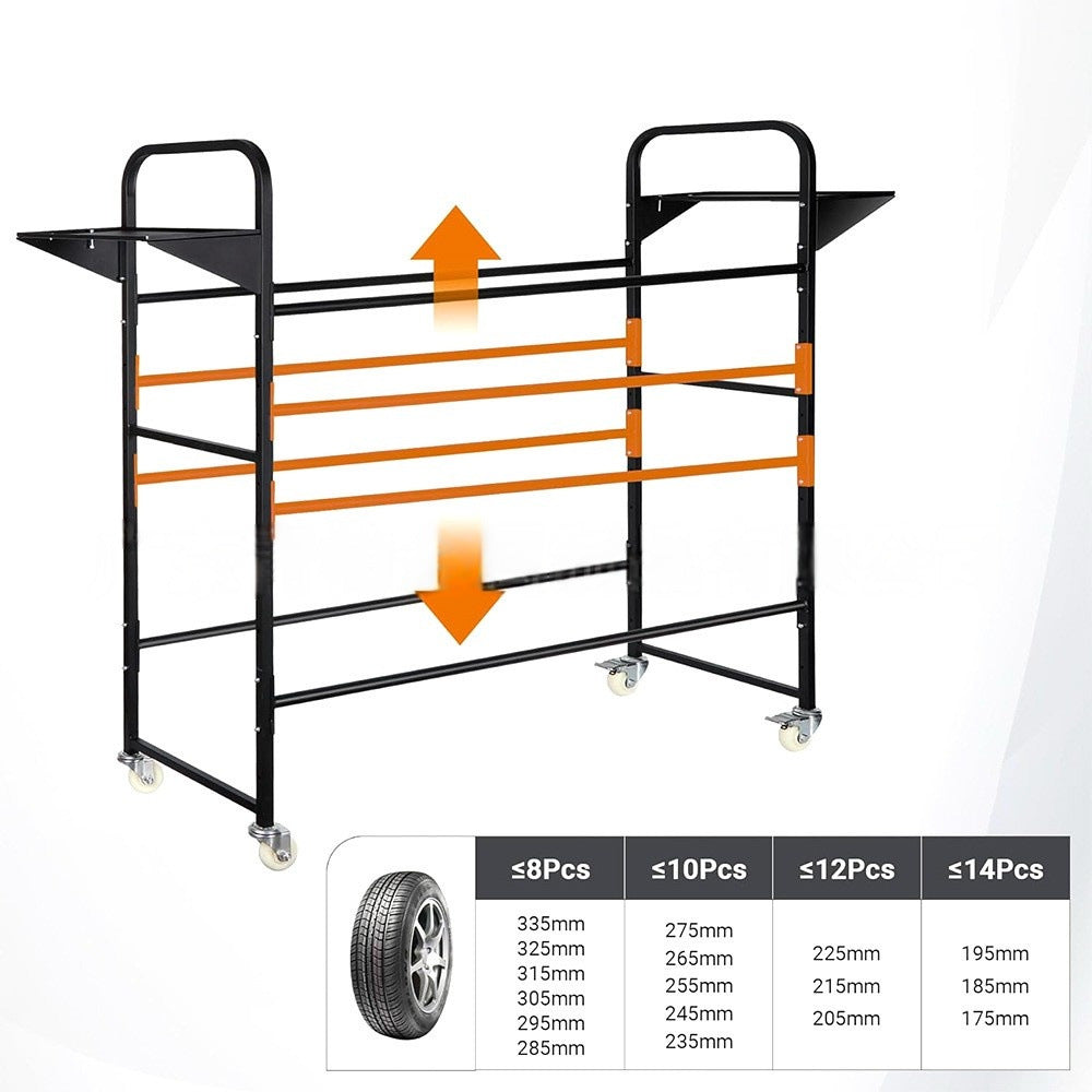 Source Factory Auto Repair Shop Tire Oil Storage Rack Mobile Tire Storage Rack 4S Shop Tire Display Rack