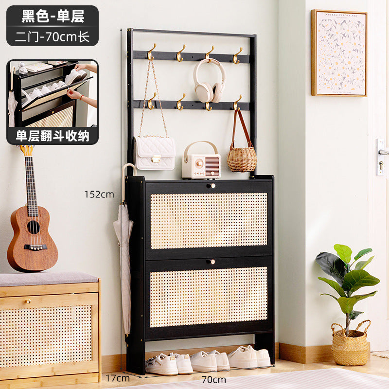 Simple shoe rack household door multi-layer with door dust-proof entry shoe rack shoe cabinet high vertical integrated storage rack