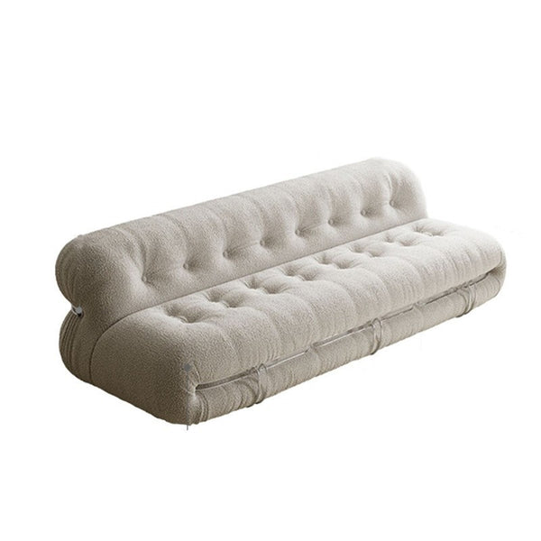 Cream large steel tooth lamb wool hippo sofa designer small apartment living room fabric sofa Soriana sofa