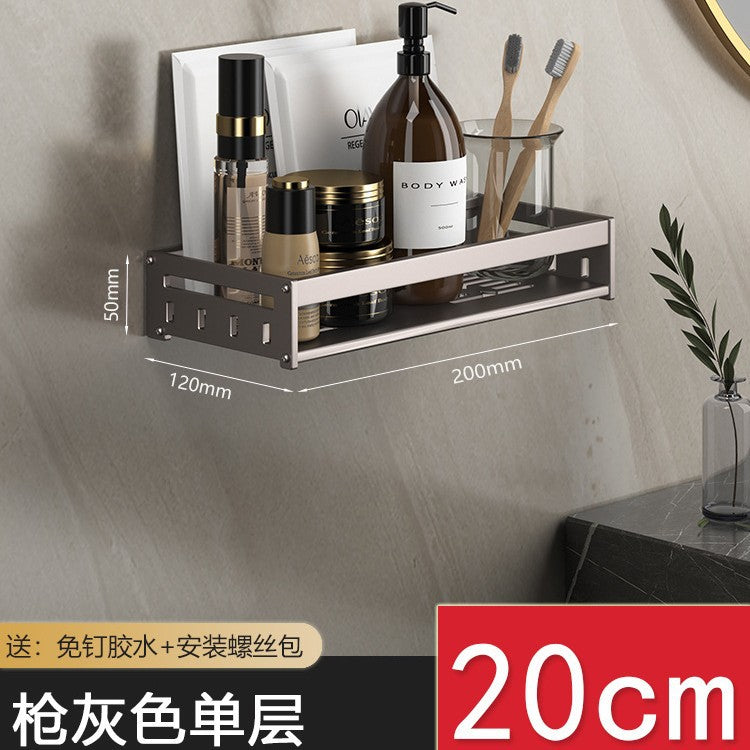 Space aluminum removable toilet rack bathroom washstand non-punching wall hanging toilet toilet storage rack