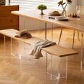 Acrylic suspended bench solid wood shoe changing stool door for home small apartment entrance shoe stool cloakroom stool