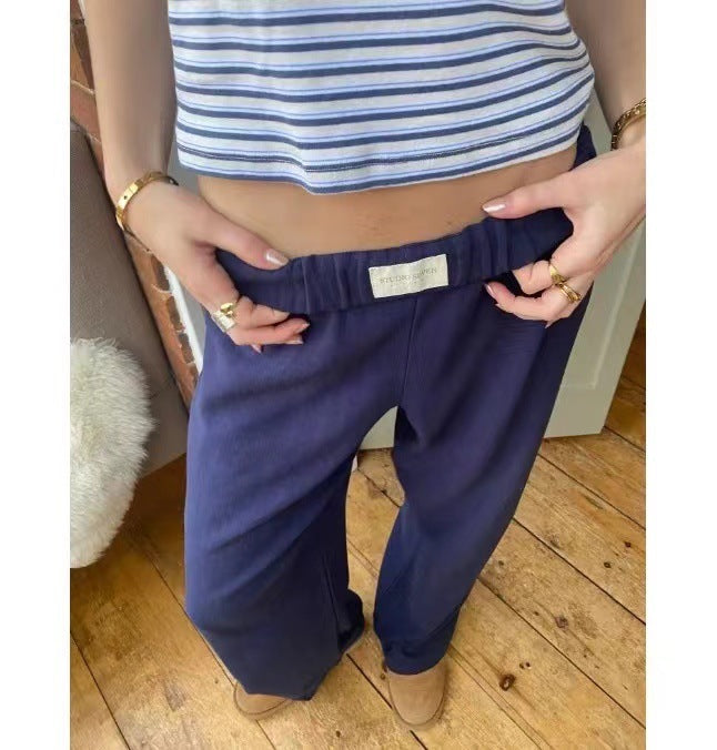 2024 new amazon women's striped wide-leg pants - casual street style, trendy ins fashion, loose fit, high-waisted trousers