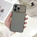 Minimalist transparent matte phone case for iphone 16/17 series, apple 15 drop-proof soft case with instant large view window