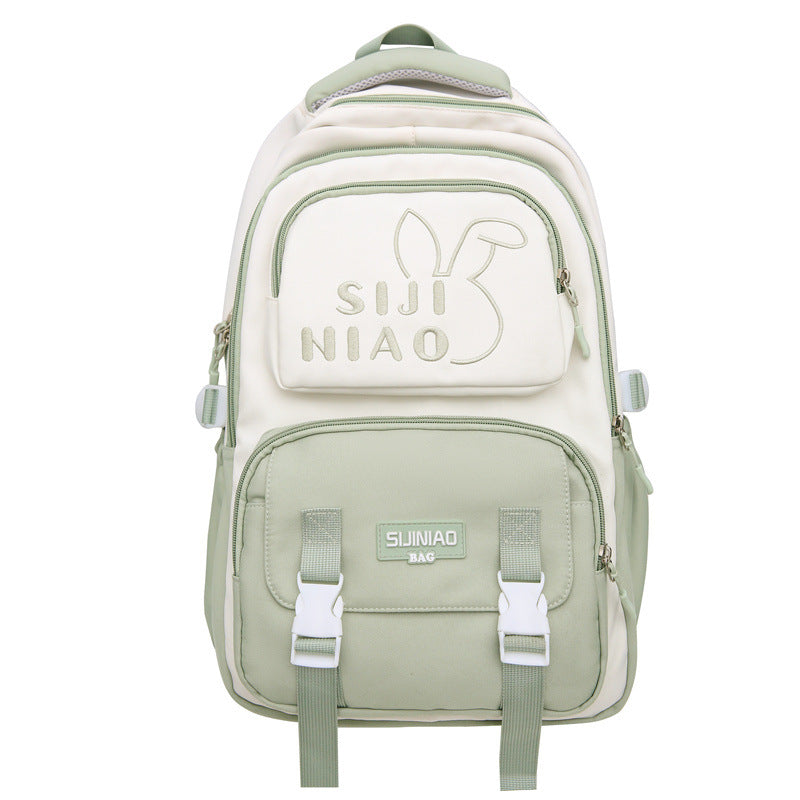 School bag for female junior high school students, large-capacity high-value backpack, new third to ninth grade lightweight primary school backpack