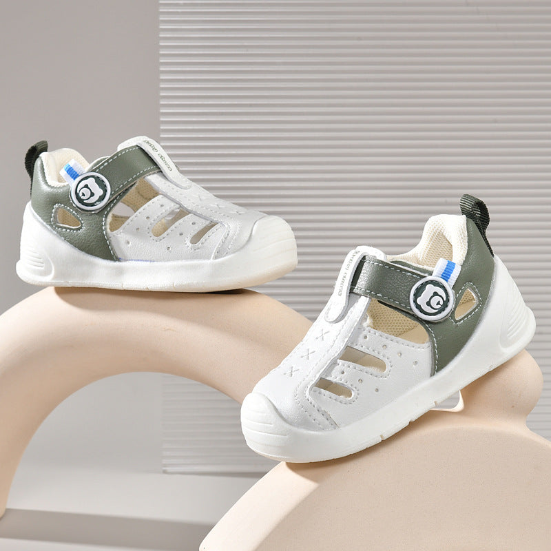 Baby sandals for boys, summer infant first walker shoes, 0-1-2 years old, soft sole baby and toddler functional shoes for girls