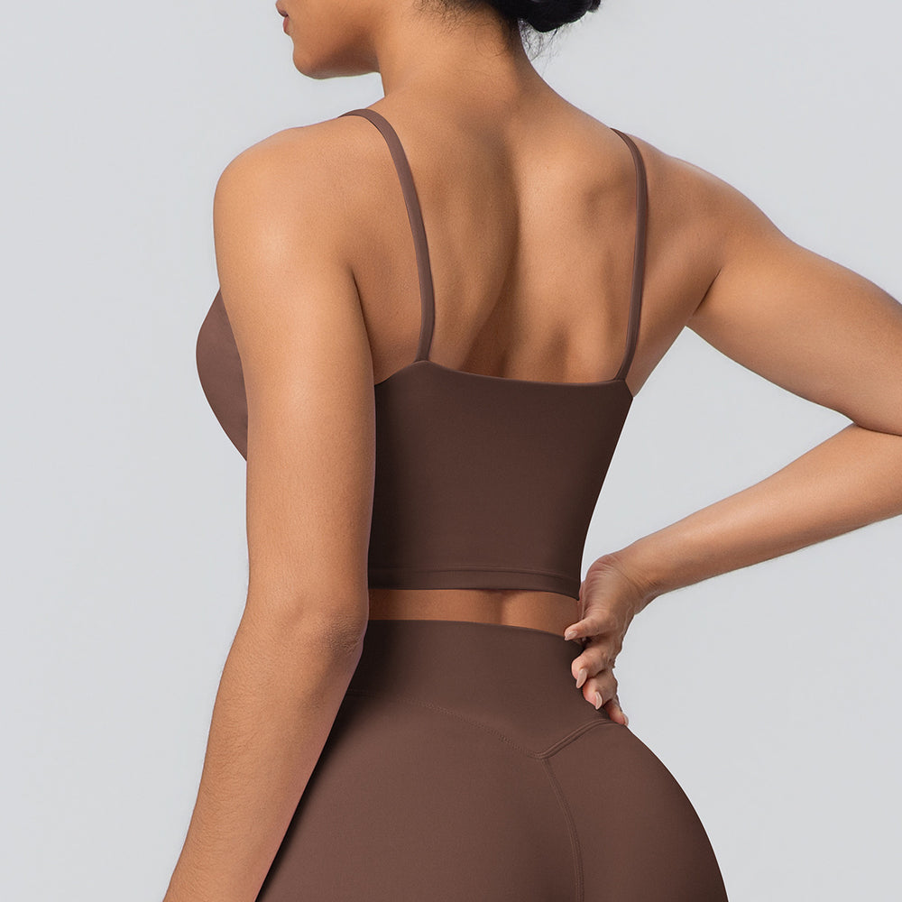 new arrival yoga tops sports intimates with chest pads thin straps beautiful back running fitness vest suspenders yoga clothes