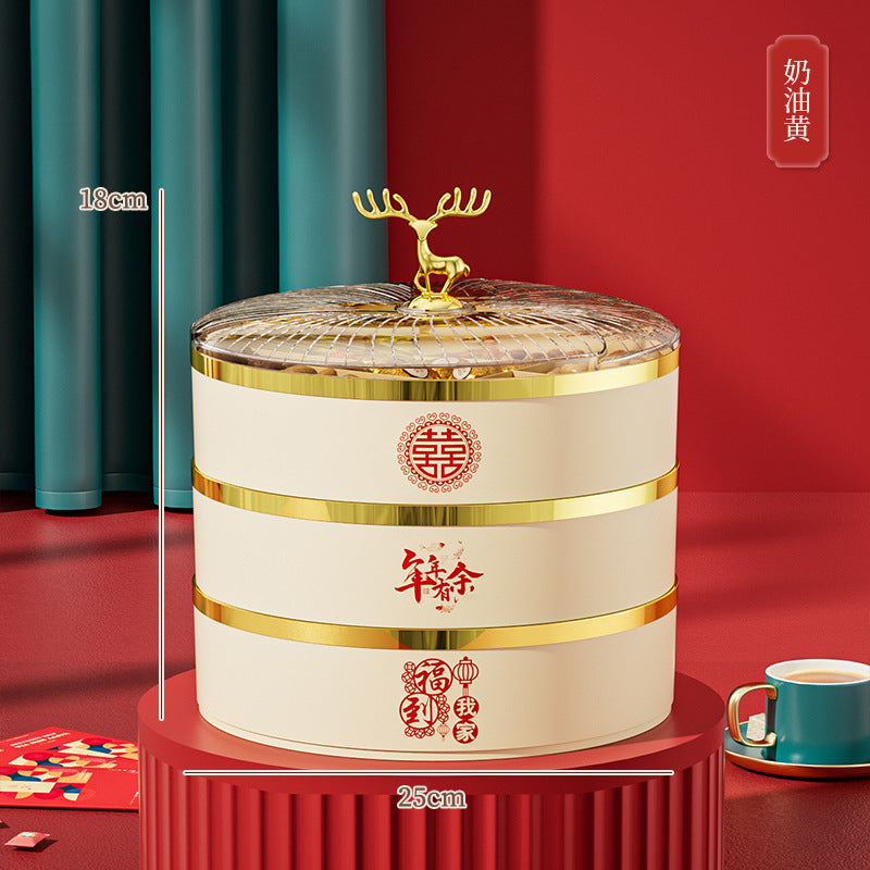High-style dried fruit platter, perfect for housewarmings, weddings, chinese new year, and everyday use. ideal for home living rooms, this dried fruit storage box also works great as a snack and candy container