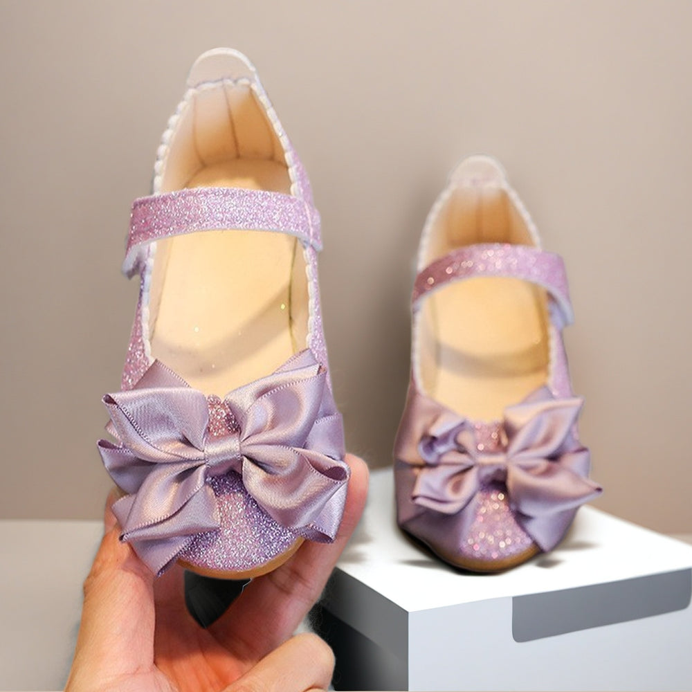 Girls' black leather shoes, toddler and children's performance shoes, white student flats, formal flower girl shoes, school shoes with durable rubber soles