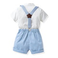 K-style boys summer suit gentleman handsome 100-day-old baby dress birthday june 1 performance kids shirt