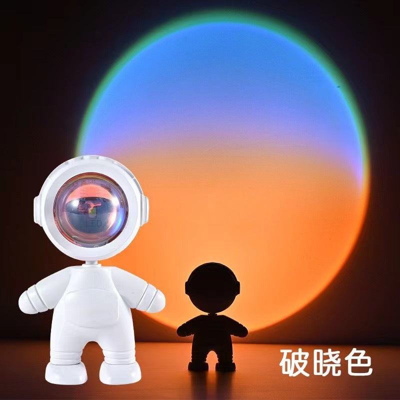 Astronaut sunset projection lamp sunset lamp fat tiger eye protection night light touch colorful usb rechargeable led desk lamp