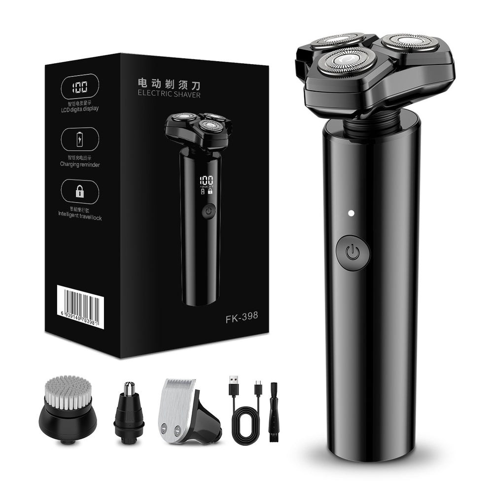 floating veneer magnetic suction 3-blade electric shaver, whole body washable typec fast charging razor wholesale