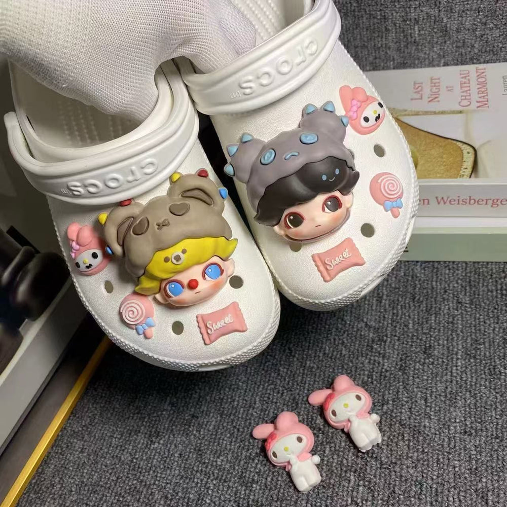 Cartoon shoe flower accessories diy shoe buckle bubble detachable hole stereo accessories cuteeasiest for match buckle