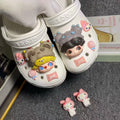 Cartoon shoe flower accessories diy shoe buckle bubble detachable hole stereo accessories cuteeasiest for match buckle