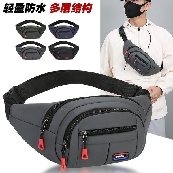 Sports Outdoor Multifunctional Fanny Bag Boys and Girls Large Capacity Simple Fashion Shoulder Bag Portable and Lightweight Oblique Span Bag