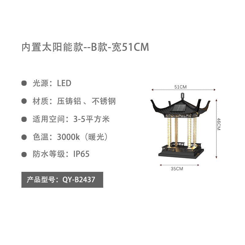 Solar powered post cap lights - outdoor waterproof garden lights for pillars, gates, and fences - villa column lights