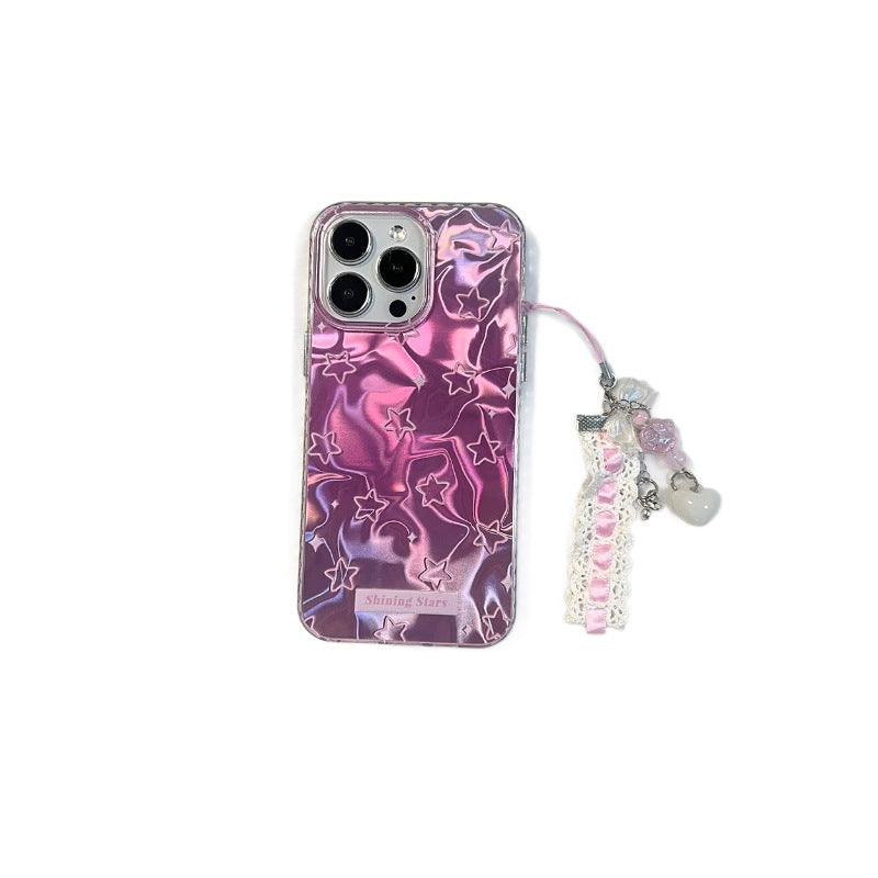 ripple pattern iphone 17 air case, gradient iphone 16 protective cover, compatible with multiple models