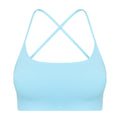 Fashionable thin strap criss-cross cutout back sports bra - low-impact yoga & pilates activewear bra - dw399
