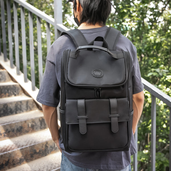 Trendy brand backpack men's fashion trend junior high school student schoolbag male college student outdoor leisure large-capacity travel backpack