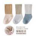 Babylon autumn and winter baby thickened kids socks non-slip dot glue baby floor socks coral velvet newborn knee socks