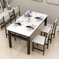 Fast food restaurant rectangular table and chair set, modern minimalist dining table, 4-6 person snack shop breakfast restaurant table