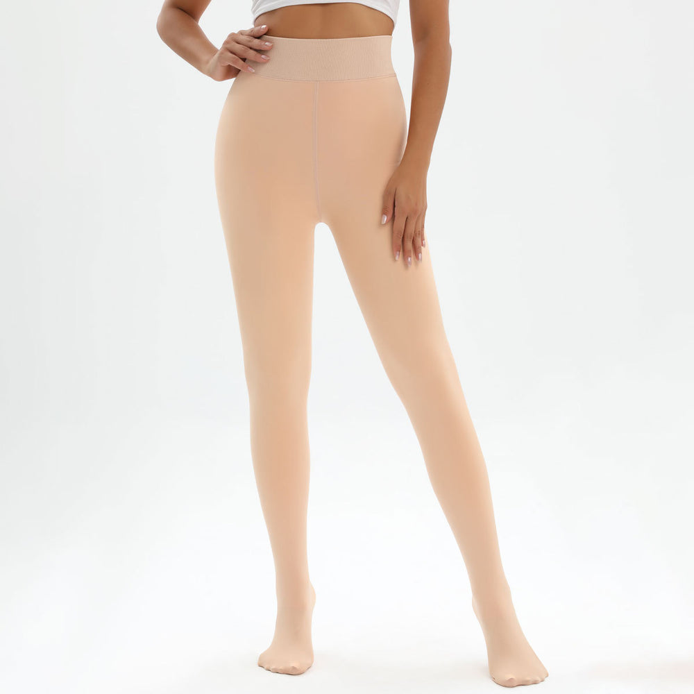 Fall and winter300gpearl velvet heattechoutwearall-in-one pants fleece-linedthickened pantyhose bottom pants