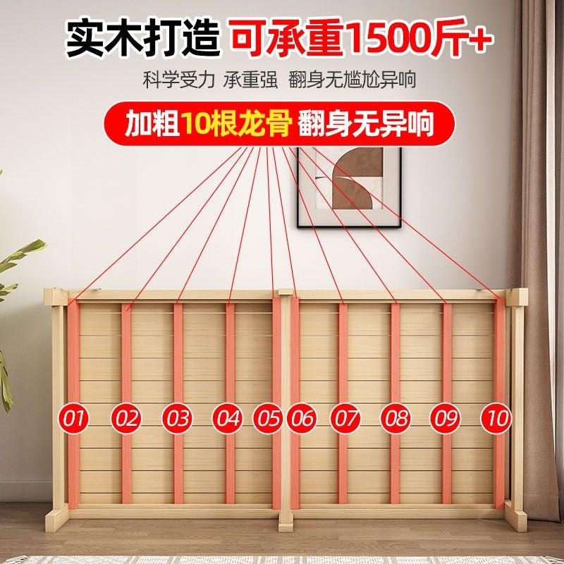 Solid wood children's patchwork bed folding bed nap bed office construction site sleeping simple small bed for home adult single bed