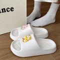 Cartoon eva non-slip slippers for women summer ins indoor home bathroom thick sole shit feeling outwear couple sandals for men