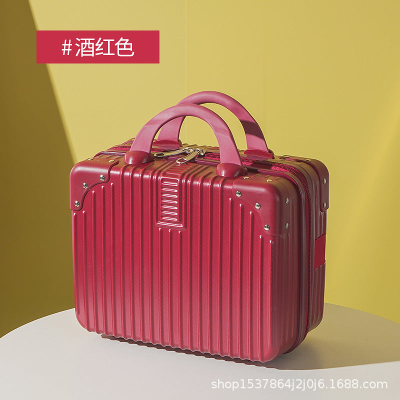 Portable cosmetic case, high-value 14-inch suitcase, small mini suitcase, gift box, gift printing logo.
