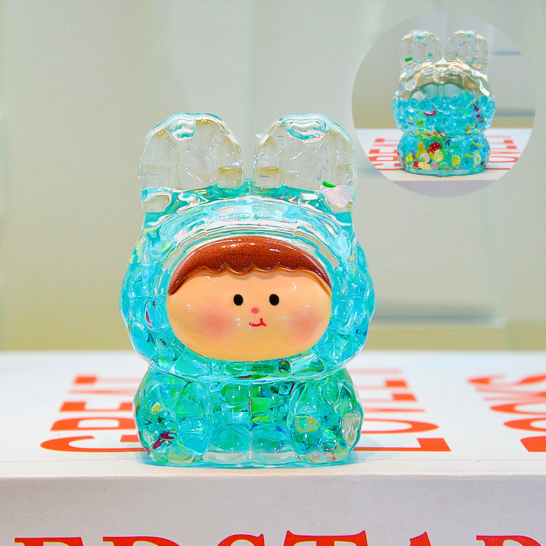 oversized three-dimensional quicksand KIKI shopping mall blind box figure desktop ornament car pendant DIY jewelry accessories
