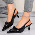 2026 spring new pointed-toe bow-tie peep-toe stiletto heels - direct from the manufacturer, export quality women's shoes for cross-border e-commerce