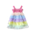 Girls' tutu dress : trendy sweet suspender dress, colorful tiered cake skirt