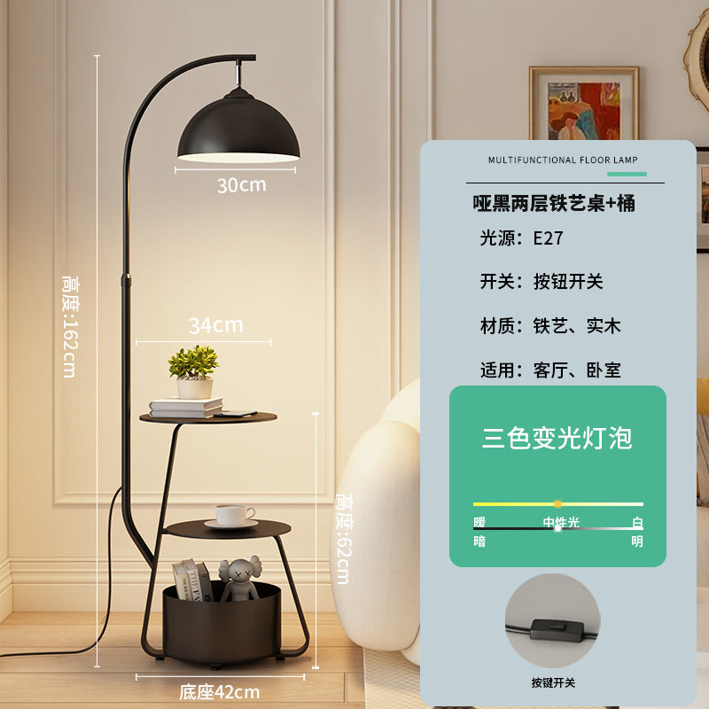 Floor lamp 2025new arrival cream style living room fishing lamp sofa side table all-in-one bedroom floor lamp table lamp