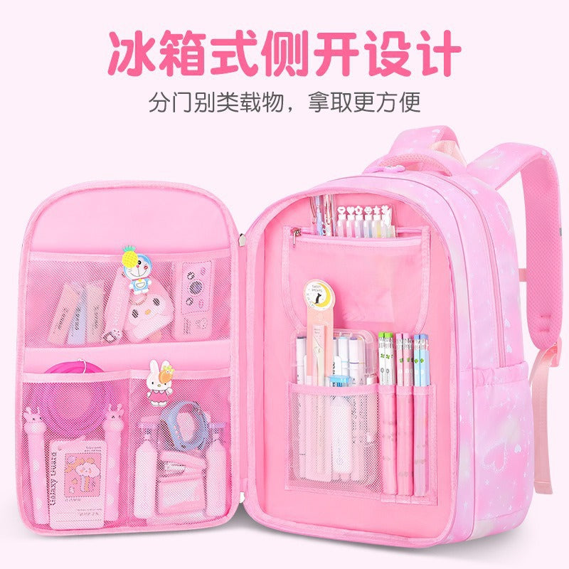 elementary school student backpack, grades 1-3-6, lightweight children's schoolbag, large capacity, burden-reducing, spine-protecting backpack, wholesale