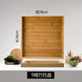 Bamboo tray fruit plate snack plate 2 grids 3 grids 4 grids 6 grids tray bamboo wood plate restaurant barbecue plate bread plate