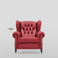 Medieval style 1919 cigar chair import full oil wax first layer cowhide sofa chair retro full genuine leather casual godfather chair