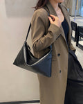 Genuine leather 2025 autumn new arrival large capacity work commute retro tote bag high-end textured shoulder bag for women