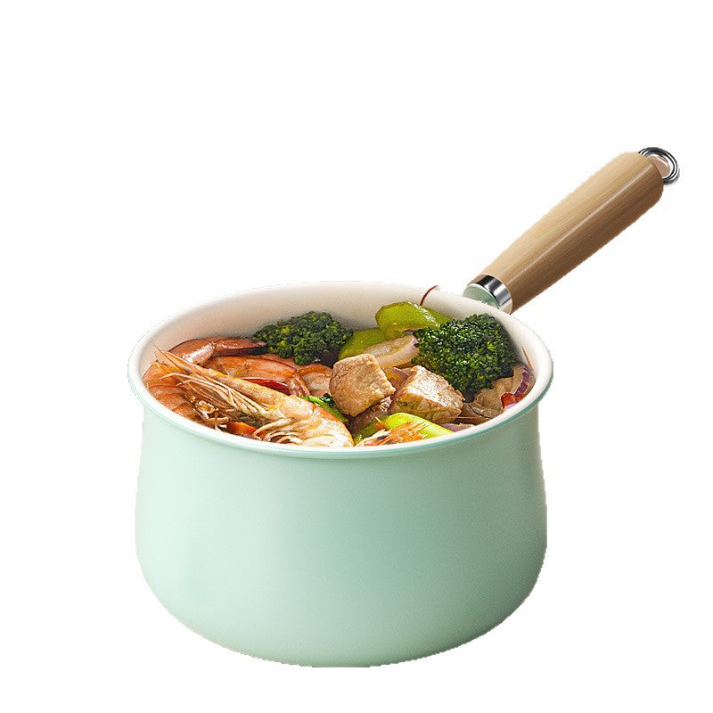 Ceramic saucepan - non-stick, perfect for baby food, instant noodles, and warming milk. suitable for gas and induction cooktops