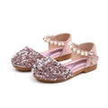 spring/autumn collection: korean style fashionable sequin princess shoes for little girls - stylish summer high-heeled comfortable single shoes wholesale