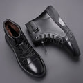 Men's martin boots: new 2025 autumn/winter collection - fleece-lined, british style, high-top casual leather shoes, non-slip men's footwear