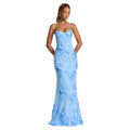 C7672 cross-border   fashion women's elegant sexy jacquard camisole party dress