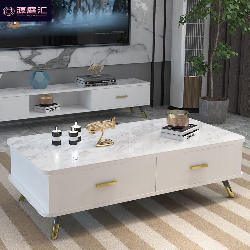 Tv cabinet coffee table modern casual coffee table for home living room small apartment rental house coffee table with drawer tv cabinet