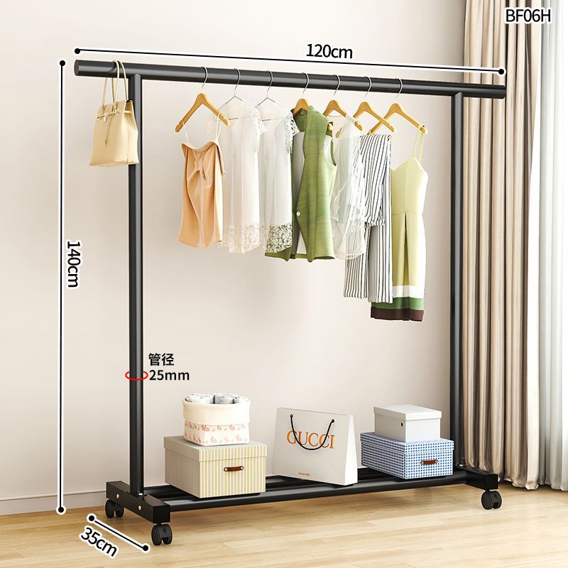 Clothes hanger floor-standing for home balcony indoor simple clothes drying pole movable clothes hanger student dormitory clothes drying rack