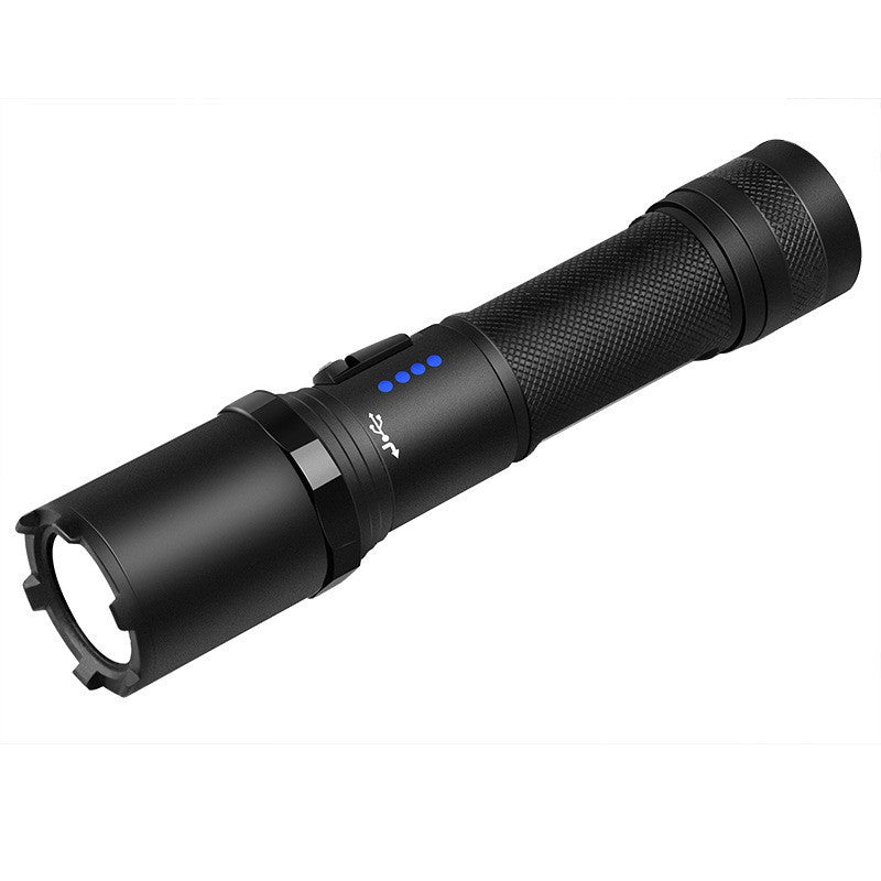 Cross-border new flashlight strong light XPG lamp bead USB rechargeable flashlight, three-speed dimming with power display flashlight