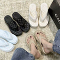 New eva fashion platform flip-flops - stylish, height-boosting, casual, and versatile for beach vacations and everyday wear